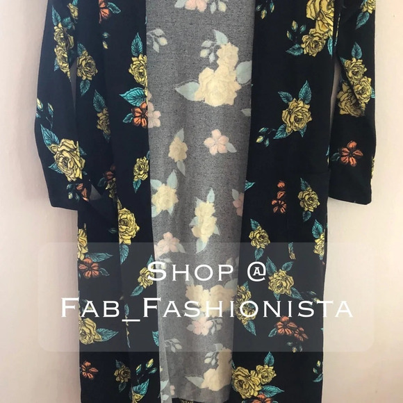 Lularoe Sarah Floral Cardigan Sweater size Small - Picture 8 of 17